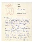 Hunter S. Thompson Autograph Letter Signed From 1967 -- ''...I'm in a terrible agent snarl again. I have to come there & cut all the Gordian knots...''
